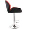 Elama 2 Piece Adjustable Faux Leather Bar Stool in Red and Black with Chrome Base ELM-716-RED-BLK - alternate 7