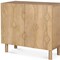 Homeroots 36in Natural Solid Wood Carved Geometric Accent Cabinet With Two Doors 611061 - alternate 5