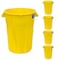 Magnum Tool 44 Gallon Trash Can, High-Vis Yellow, Construction Grade, Heavy Duty Plastic, 5PK CMTC-C000-44Y05 - alternate 1
