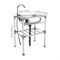 Wrightmaster 18.9 in. x 13.8 in. Freestanding Stainless Steel 1-Compartment Commercial Kitchen Sink with Faucet ZOR-sink-48 - alternate 4