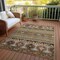 Homeroots 3' X 5' Chocolate Taupe And Gold Tribal Washable Indoor Outdoor Area Rug 615404 - alternate 3