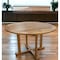 Homeroots 48" Brown Round Solid Teak Wood Dining Table 476414 - alternate 3