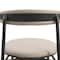 Leisuremod Lume Modern Dining Side Chair in Polyester with Black Steel Frame in Dark Taupe, 4PK LC20DTP4 - alternate 4