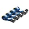 Mytee Products 4 in x 5 ft Roll Off Container Blue Winch Strap w/ Large Flat Hook for Truck, 4PK WS4x5CH-Bx4 - alternate 1