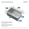 Wrightmaster 27 in. Drop-In Single Bowl 20 Gauge Silver Stainless Steel Kitchen Sink with Drain and Hook ZOR-02D271908 - alternate 7