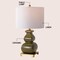 Jonathan Y Vienna 25.5 in. Transitional Ceramic and Metal Gourd LED Table Lamp, Olive Green/Brass Gold JYL3049C - alternate 6