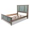 Homeroots Green Shiplap Texture Distressed Solid Wood Queen Bed Frame 571395 - alternate 7