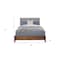 Homeroots Brown and Gray Solid Wood And Linen Queen Bed Frame 524794 - alternate 6