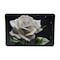 Homeroots 24" White Black And Green Solid Wood and Acrylic Silent Roses Floral Wall Clock 626571 - alternate 5