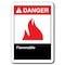 Signmission 10 in Height, Plastic, ANSI-710DS Flammable, ANSI-710DS Flammable ANSI-710DS Flammable - alternate 5
