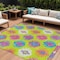 Homeroots 8' X 10' Lime Green Pink And Purple Southwestern Washable Indoor Outdoor Area Rug 615149 - alternate 1