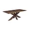 Homeroots 78" Brown Solid Wood Cross Leg Base Dining Table 635807 - alternate 1