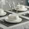 Dinewares Perlaceo Luxurious Collection of 16-Piece White with Gold Rim Bone China Dinnerware Set - QI004761.16 - alternate 6