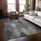 Homeroots 5' X 8' Pewter Gray And Gold Argyle Washable Indoor Outdoor Area Rug 613730 - alternate 3
