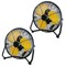 Edendirect 12 in. 3-Fan Speeds High Velocity Floor Fan (2pc) in Black with Yellow Blades, Adjustable Tilt, 2PK ZR-FAN-C12X - alternate 1