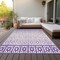 Homeroots 3' X 5' Purple Lavender And Ivory Geometric Washable Indoor Outdoor Area Rug 613867 - alternate 6