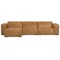 Homeroots 122" Sienna Leather Modular Sofa With Brown Legs 641014 - alternate 1
