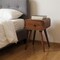 Homeroots 19" Brown Solid Wood Square One Drawer Nightstand 651573 - alternate 12