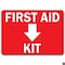 Signmission Safety Sign, 14 in Height, Plastic, 10 in Length, First Aid Down MISC-First Aid Down - alternate 1