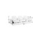 Homeroots 129" White Top Grain Leather Reclining Metal USB Sofa 720344 - alternate 7