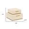 Homeroots Set of Two Cream And Gold Nesting Wood Box With Lid, 2PK 712929 - alternate 8