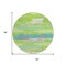 Homeroots 8' Lime Green And Sky Blue Round Abstract Washable Indoor Outdoor Area Rug 612517 - alternate 7