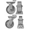 Hyw Products Heavy Duty Caster Set 5in Steel Wheels, 2 Rigid & 2 Swivel, 4PK 40-50R-A1-SS-2,40-50S-A1-SS-2 - alternate 2