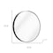Homeroots 27" Black Aluminum Round Framed Accent Mirror 691616 - alternate 3