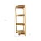 Homeroots 38in Natural Solid Teak Wood Freestanding Corner Shelving Unit 376735 - alternate 5