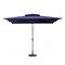 Homeroots 9ft Navy Blue Polyester Rectangular Tilt Market Patio Umbrella 485616 - alternate 6