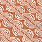 Homeroots 8' Coral And Beige Round Ogee Washable Indoor Outdoor Area Rug 601544 - alternate 9
