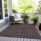 Homeroots 9' X 12' Chocolate And Black Geometric Washable Indoor Outdoor Area Rug 595545 - alternate 2