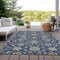 Homeroots 9' X 12' Navy Blue Brown And Ivory Moroccan Washable Indoor Outdoor Area Rug 605167 - alternate 5
