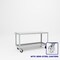 Pucel Heavy Duty Shop Truck, 60 in W x 24 in D x 33.5 in H, Two Shelves, Push Handle, Light Blue 2460-DT-2S - alternate 1