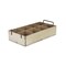 Homeroots 18" Off White Solid Wood And Metal Crate 487951 - alternate 2