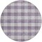 Homeroots 8' Lavender And Ivory Round Plaid Washable Indoor Outdoor Area Rug 595495 - alternate 5