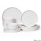 Dinewares Perlaceo Luxurious Collection of 12-Piece White with Gold Rim Bone China Dinnerware Set - QI004761.12 - alternate 8