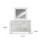 Homeroots Modern White Dresser With 7 Faux Marble Detailed Front Drawer. 384039 - alternate 4