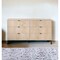 Homeroots 59" Light Natural Manufactured Wood with Black Six Drawer Double Dresser 490828 - alternate 3
