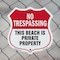 Signmission No Trespassing Shield Sign This Beach Is, 18 inch X 18 inch, Plastic Sign, 2PK SHI-P-2PACK-18-417 - alternate 3