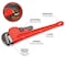 Performance Tool Performance Tool 2-1/8 in. Pipe Wrench 18 in. L Orange 1 pc W1133-18B - alternate 5