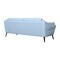 Homeroots 87" Sky Blue Leather Sofa With Black Legs 546414 - alternate 7