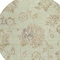 Homeroots 8' Artichoke Green Mint Green And Taupe Round Floral Washable Indoor Outdoor Area Rug 589448 - alternate 5