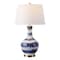 Jonathan Y Tucker 30.5" Ceramic/Metal LED Table Lamp, Blue/White JYL3054B - alternate 1