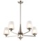 Nuvo Lune, 5 Light Chandelier, Brushed Nickel Finish, Etched White Glass 60/8225 - alternate 6