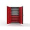 Strong Hold 14 GA Bin Cabinet with 3 Shelves - 48 In W. x 75 In. H x 24 In. D - 156 Red Bins 46-BBS-243-156R-L - alternate 1