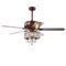 Jonathan Y Becky 52" 3-Light Crystal LED Chandelier Fan With Remote, Oil Rubbed Bronze JYL9707A - alternate 1