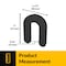 Brixwell 1/4in x 2in Plastic Horseshoe Shim Black, 50PK PHS42-XCP50 - alternate 10