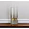 Homeroots 11" Gold Abstract Cylinder Crystal Glass Table Vase 397511 - alternate 5