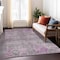 Homeroots 3' X 5' Purple And Gray Floral Washable Indoor Outdoor Area Rug 606206 - alternate 7